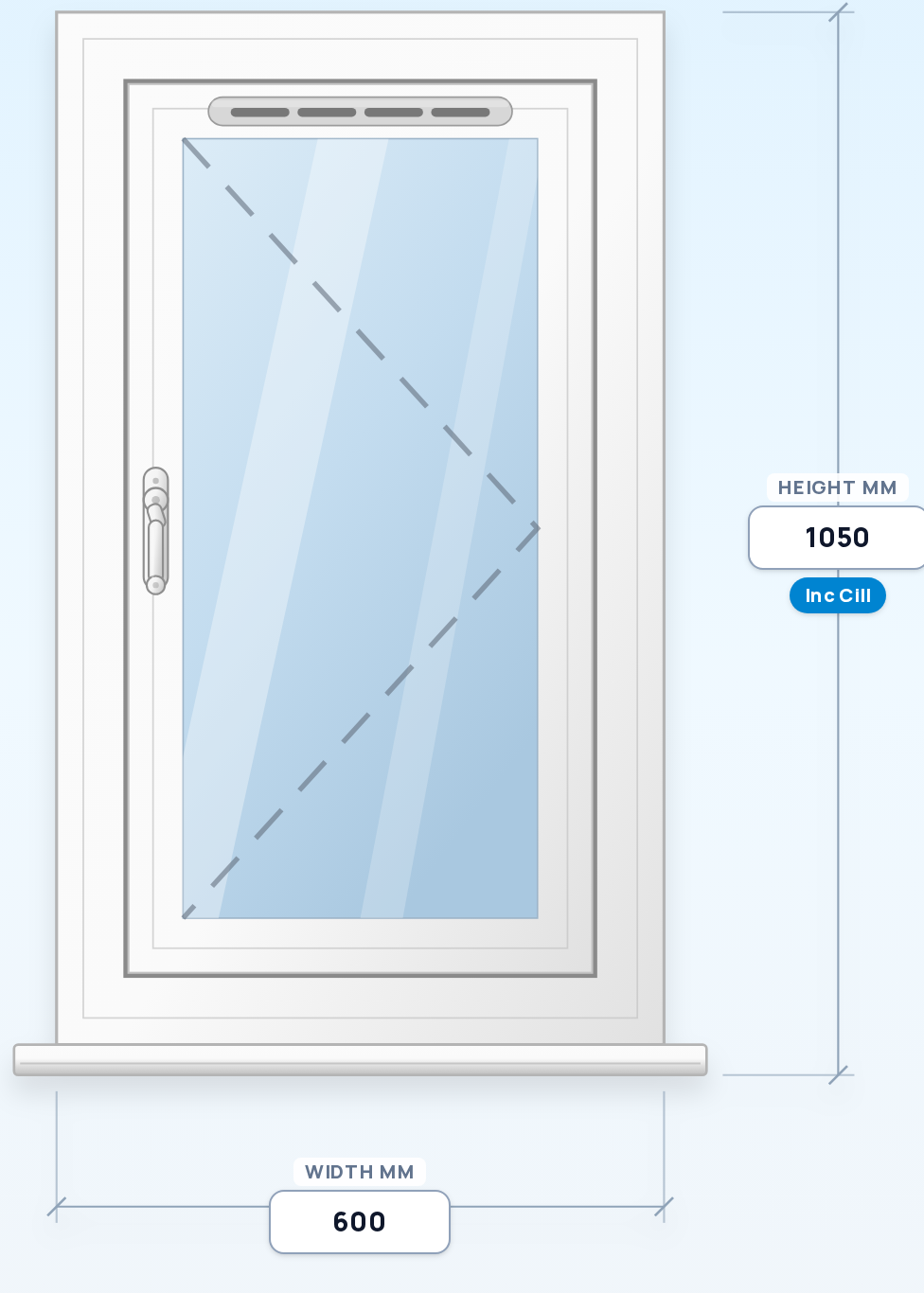 Full Side-Hung Window window drawing