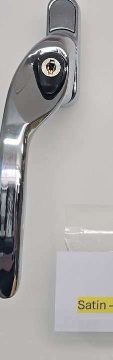 Cranked espagnolette window handle in Polished Chrome