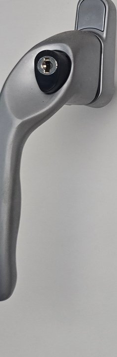 Cranked espagnolette window handle in Satin