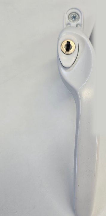 Cranked espagnolette window handle in White